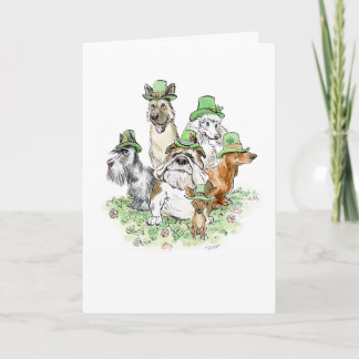 St. Patrick's Day Dogs Card