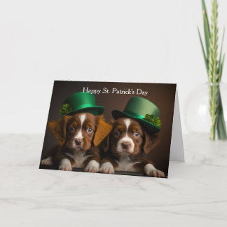 st. patrick's day dogs holiday card