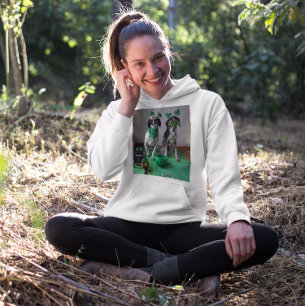 St. Patrick's Day Dogs Party Ladies Hoodie