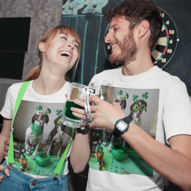 St. Patrick's Day Dogs Party Light Colored T-Shirt (St. Patrick's Day Dogs Party Light Colored T-Shirt)