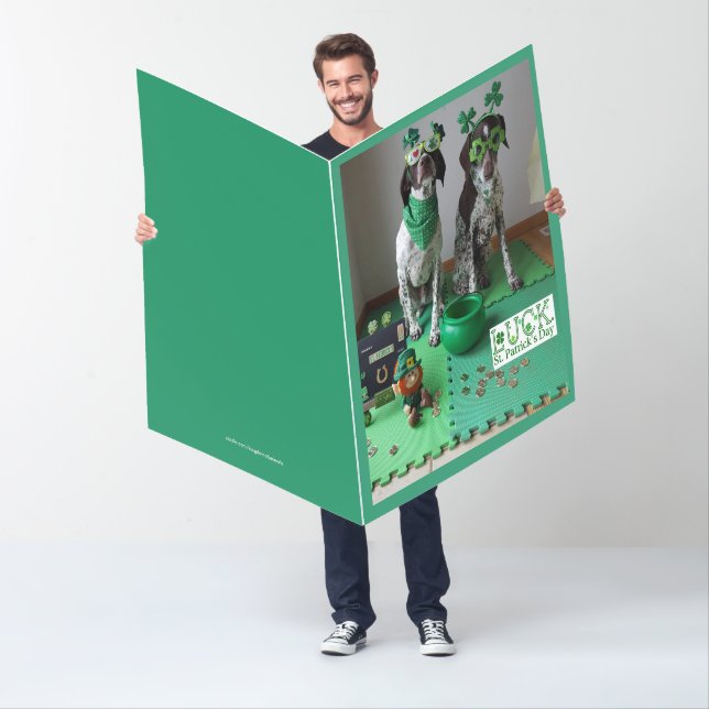 St. Patrick's Day Dogs Ready to Party Biggest Card (In Situ)