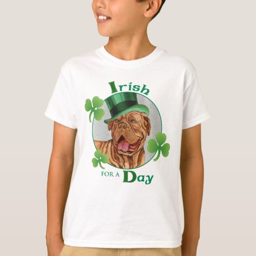 St Patricks Day Dogue de Bordeaux T_Shirt