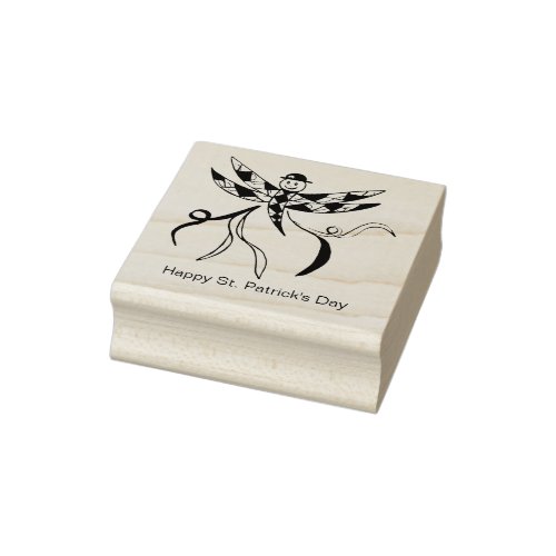 St Patricks Day Dragonfly rubber stamp