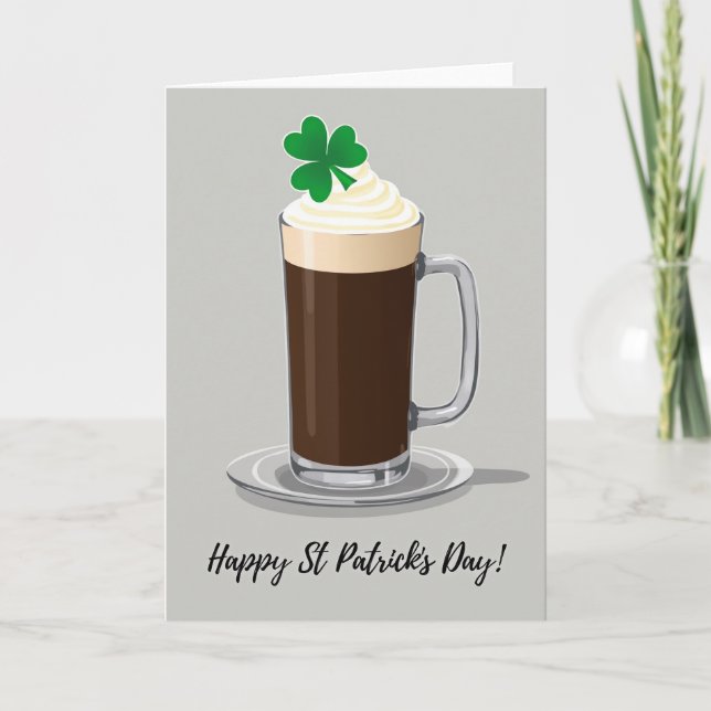 St Patricks Day Drink Card (Front)
