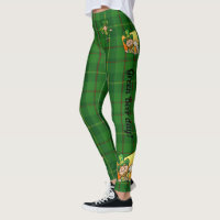 St Patrick's Day Drink Green Beer Leprechaun Leggings