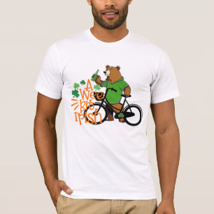 St Patricks Day Drinking Bear, Funny Irish Beer T-Shirt