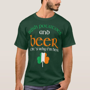 St Patricks Day Drinking Beer Funny Irish Potatoes T-Shirt
