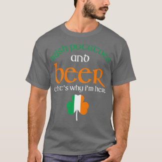 St Patricks Day Drinking Beer Funny Irish Potatoes T-Shirt