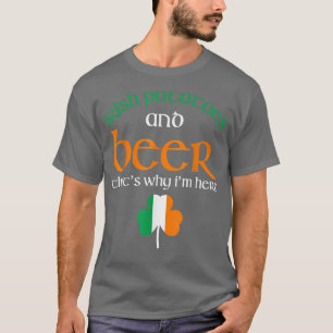 St Patricks Day Drinking Beer Funny Irish Potatoes T-Shirt