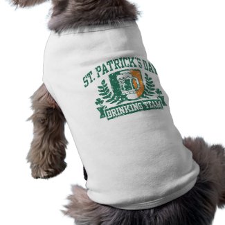 St. Patrick's Day Drinking Team Pet Tee Shirt