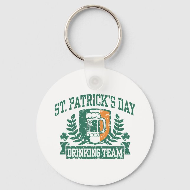 St. Patrick's Day Drinking Team Keychain (Front)