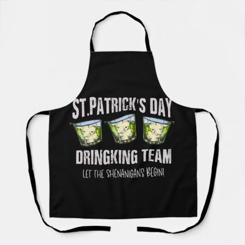 St Patricks Day Drinking Team Let The Shenanigans Apron