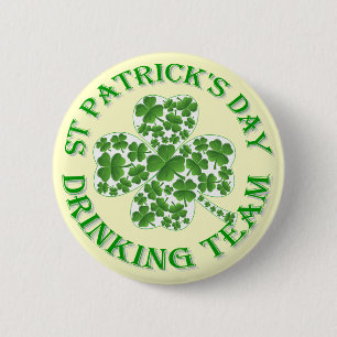 St Patrick's day drinking team Pinback Button