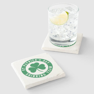 St Patrick's Day Drinking Team Stone Coaster