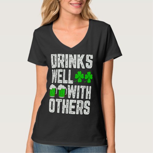 St Patricks Day Drinks Well With Other Green Funny T_Shirt