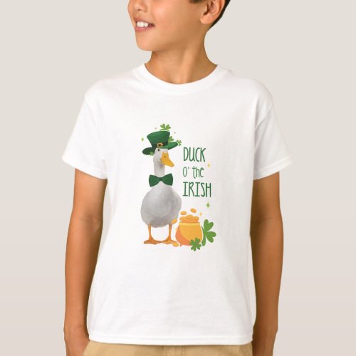 St Patricks Day Duck o the Irish T_Shirt