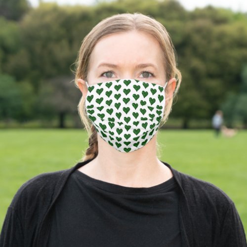 St Patricks Day Emerald Heart Adult Cloth Face Mask