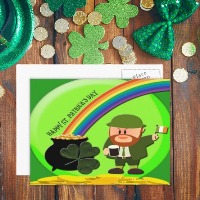 St. Patrick's Day End of Rainbow Postcard (St. Patrick's Day End of Rainbow Postcard)