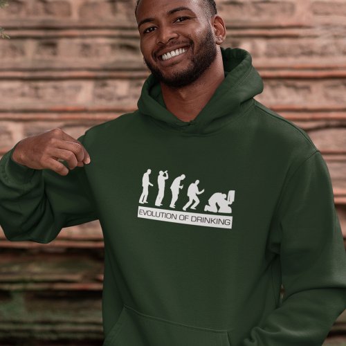 St Patricks Day Evolution of Drinking Hoodie