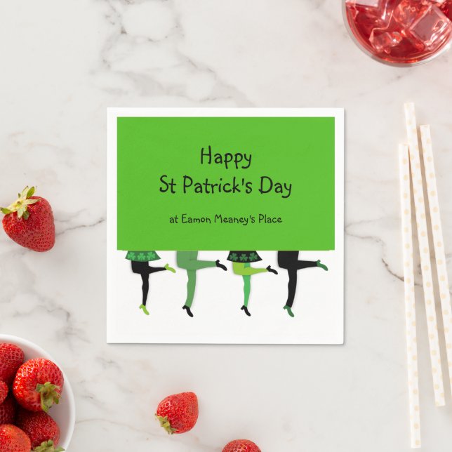 St Patrick's Day featuring Irish Stepdancers' Legs Napkins (Insitu)