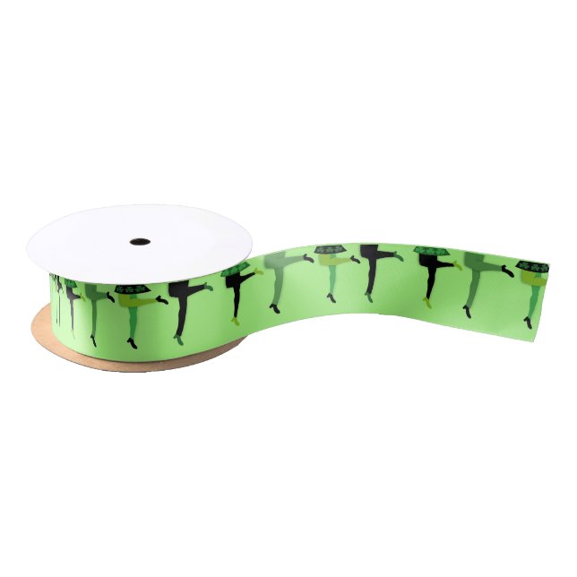 St Patrick's Day featuring Irish Stepdancers' Legs Satin Ribbon (Spool)