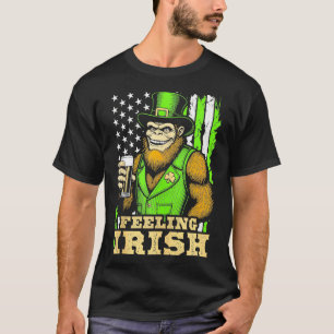 St Patricks Day Feeling Irish Funny Beer USA Flag T-Shirt