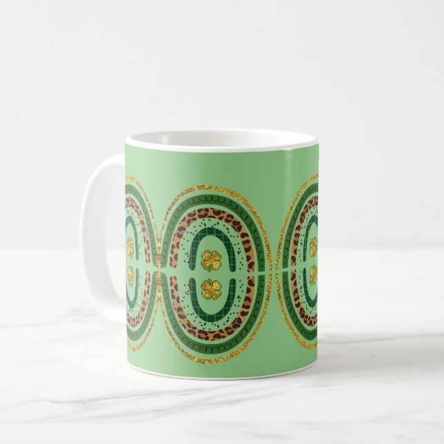 St patricks day feeling lucky coffee mug (Front Left)