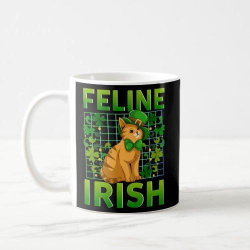 St Patricks Day Feline Irish Shenanigans Coffee Mug