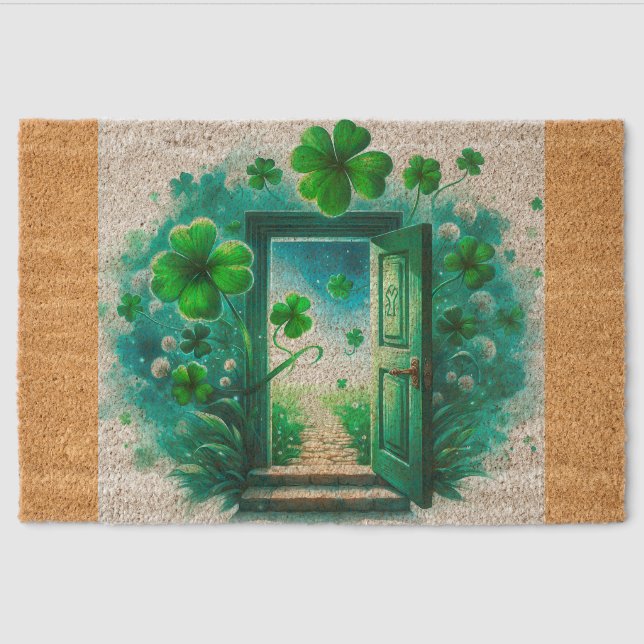 St. Patrick's Day  Fiber Doormat (Front)