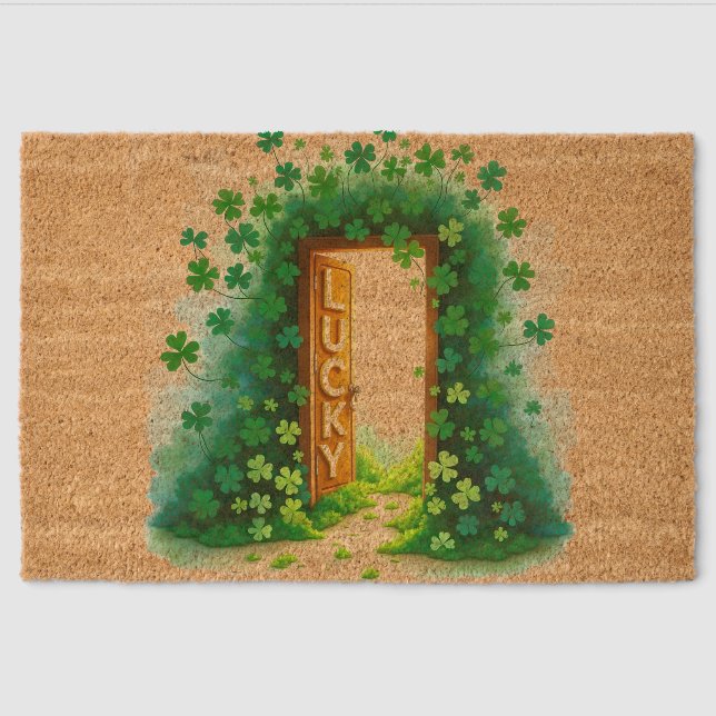 St. Patrick's Day  Fiber Doormat (Front)