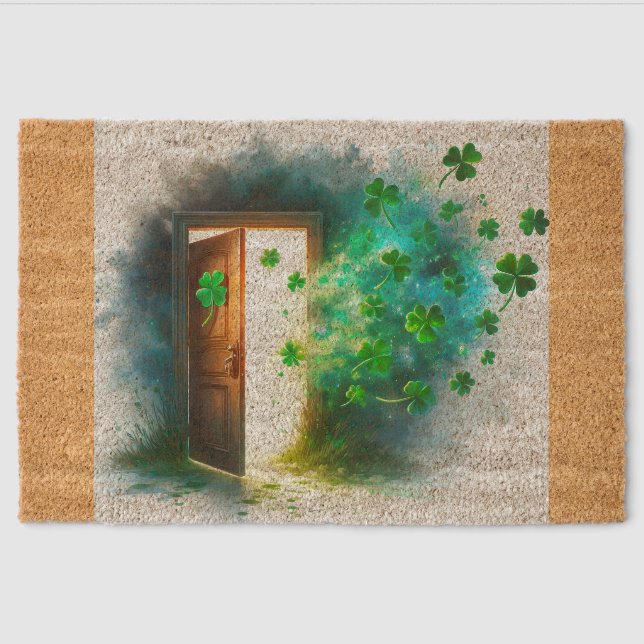 St. Patrick's Day  Fiber Doormat (Front)