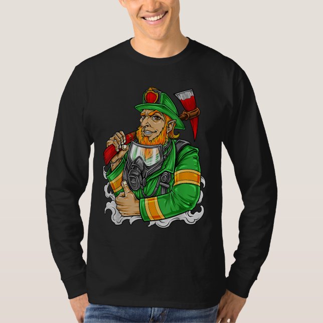 St. Patrick's Day Firefighter T-Shirt (Front)