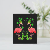 St Patrick's Day Flamingo Shamrock Heart (Standing Front)
