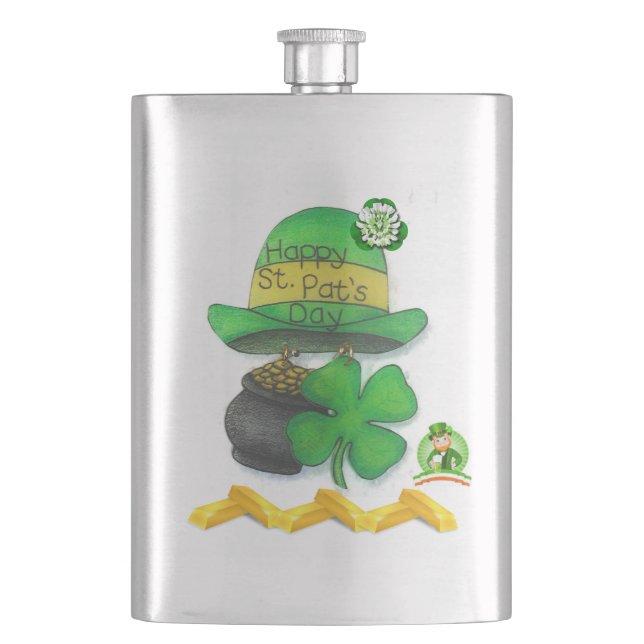 St. Patrick's Day Flask (Front)