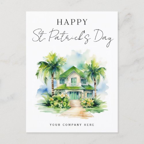 St Patricks Day Florida House Realty Marketing Holiday Postcard