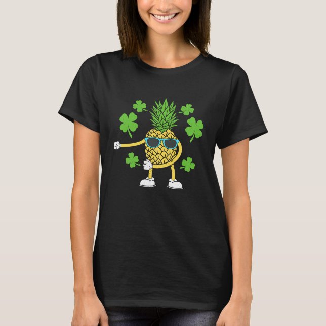 St Patricks Day Floss Dance Irish Flossing Pineapp T-Shirt (Front)
