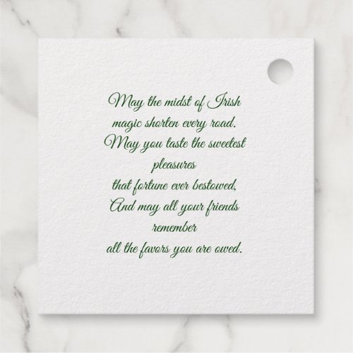 St Patricks Day  Foil Favor Tags