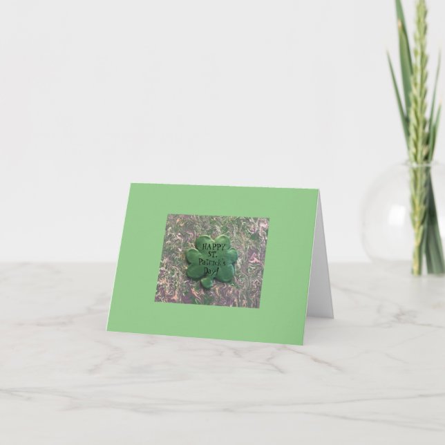 St. Patrick's Day Folded Blank Card (Front)