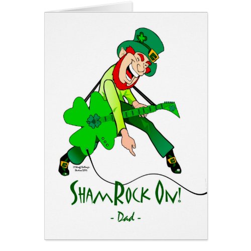 St Patricks Day for a Rock Star Dad Shamrock On