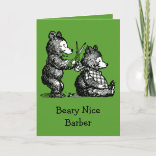 St. Patrick's Day for Barber Thank You Card