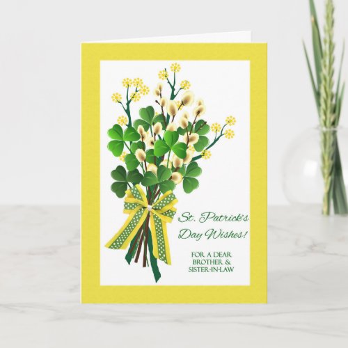 St Patricks Day for Brother and Sister in Law Card
