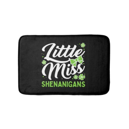 St Patricks Day for Girls Little Miss Shenanigans Bath Mat