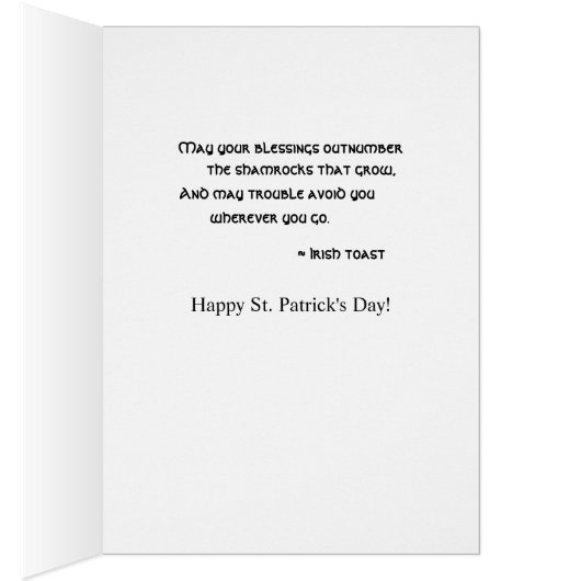 St. Patrick's Day for Grandmother, Poem, Castle (Inside (Right))