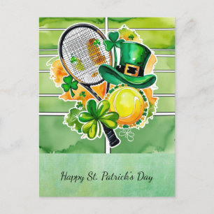 St. Patrick's Day  for Tennis Player Holiday Postcard