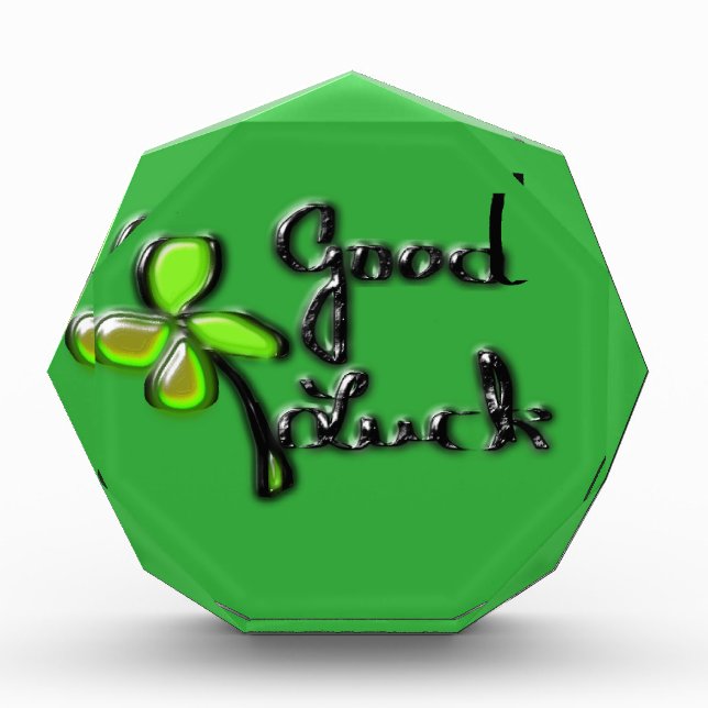 St. Patrick's Day  ‎Four-leaf clover Acrylic Award (Front)