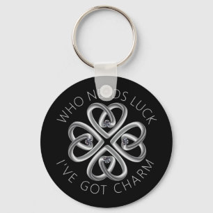 St. Patrick's Day four leaf clover charm Keychain
