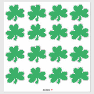 St. Patrick's Day Four Leaf Clover Party Green Sticker