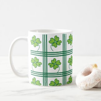 St Patricks Day Four Leaf Lucky Clover Pattern