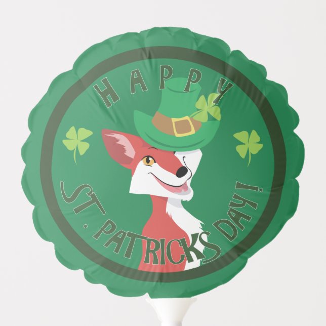 St. Patrick's Day Fox Balloon (Front)