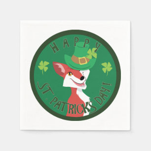 St. Patrick's Day Fox Napkins